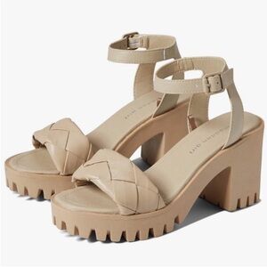 Madden Girl Platform G Sense Sandals Braided Chunky Block Heels Brown Size 7.5